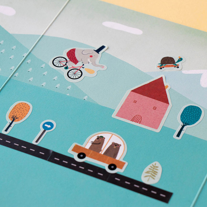 Creative activity with stickers